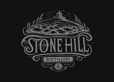 Stone hill distillery logo.
